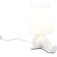TRIO Leuchten Tischlampe Huma, weiß / opal, für Wohn- / Esszimmer, Keramik, Junges Wohnen, Tischlampe