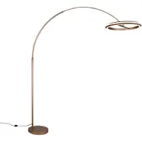 TRIO Lighting Bogenlampe Amador, dimmbar, braun / rost, für Wohn- / Esszimmer, Metall, Modern, Stehlampe