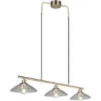 TRIO Leuchten Hängelampe Eluna, dimmbar, bronze / altmessing, für Wohn- / Esszimmer, Metall, Pendelleuchte