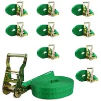 TRUTZHOLM Baumarktplus 10x Ratschen Spanngurt Spanngurte Zurrgurt 1-tlg 6m 2t 2to 2000kg TÜV/GS GRÜN