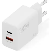 Digitus USB Ladegerät 20W 1x USB-C 1x USB-A Weiss