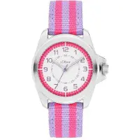 s.Oliver Kinderuhr mit gestreiftem Canvasband SO-4512-LQ