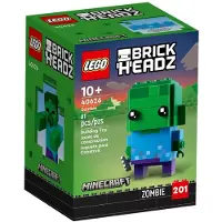 LEGO Brickheadz Zombie Sammelfigur 40626, Minecraft Edition, 8 cm mit Axt