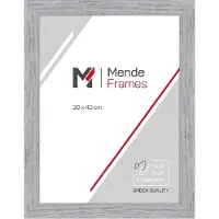 MendeFrames Bilderrahmen H750 Massivholz 30x40 cm grau Klarglas