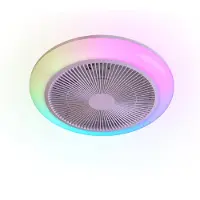 TRIO Designventilator Holmsund weiße Ø 46cm mit RGB-Funktion