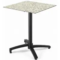 Oviala Terrassentisch 70 cm, klappbar, Terrazzo-Laminat - Opéra