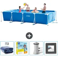 Intex Rechteckiger Frame Pool - 450x220x84 cm - 5-teilig SCB10