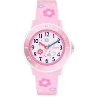 s.Oliver Kinderuhr mit süßem Blumenprint SO-4499-PQ