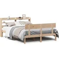 vidaXL Massivholzbett ohne Matratze 150x200 cm Kiefernholz