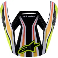 Alpinestars S-M3 Jugend-Visier Wurx Black Yellow Fl Blue Red Gl, Größe: One Size