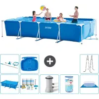 Intex Rechteckiger Frame Pool - 450x220x84 cm - 9-teilig S40311