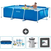 Intex Rechteckiger Frame Pool - 260x160x65 cm - 5-teilig SCB3