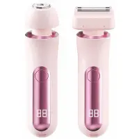 Novzep Damen Elektrischer Rasierer,Doppelkopf Haarentferner, Nass/Trocken, USB Wiederaufladbar, Präzisionsschneider für Beine, Intimbereich, Körper, Rosa