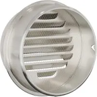 vidaXL Lüftungsgitter 2 pcs Silber 200 mm Edelstahl