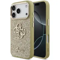 GUESS Fixed Glitter Big 4g Metal Frame Iphone 17 Pro Handyhülle