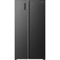 Hisense Hi3 Freistehend Side-by-Side-Kühlschrank, 544 l, Freistehend, Amerikanische Tür, Schwarz, 2 Tür(en), Berührung, LED