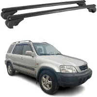 Omtec Dachträger für Honda CR-V 1996-2002 Gepäckträger Grundträger Alu Schwarz 2x