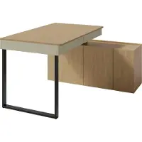 Masseno Schreibtisch MURO 131x140x74,5 cm Bürotisch Computertisch, Hellgrün
