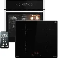 KKT Kolbe Autarkes Herdset: 60cm Einbaubackofen EB8313HC + 59cm Induktionskochfeld IH85900ED | Pizzafunktion | Grill | Umluft | Heißluft | Automatik-Timer | 2-fach Wärmeschutzverglasung | SET8313HCIH859ED