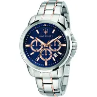 Maserati Herren Uhr SUCCESSO Chronograph Edelstahl silber ros? UMAR8873621008