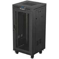 Lanberg 19" 24U 600x600 freist. LCD perfor.Tür V2 (FlatP.)sw (Speditionsversand)