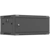 Lanberg 19" 4U 600x450 Wandgehäuse Metalltür (FlatPack) sw