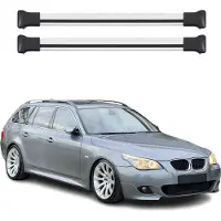 Omtec Dachträger Grundtäger für BMW 5er E61 Touring 2003-2010 75kg Alu Silber 2 tlg