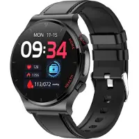 Ele eleoption （TPU Schwarz）E300 Präzise Blutdruckuhr mit Pulsuhr Schlafmonitor, lange Bereitschaft, tragbares Handgelenk-Blutdruckmessgerät Smart Watch