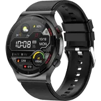 Ele eleoption （Leder Schwarz）E300 Präzise Blutdruckuhr mit Pulsuhr Schlafmonitor, lange Bereitschaft, tragbares Handgelenk-Blutdruckmessgerät Smart Watch