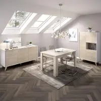 Dmora Tifton - Wohnzimmerset, Eiche Braun, Modular