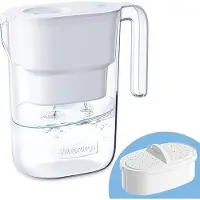 Waterdrop WD-PT-05 Elfin Kühlschrank Wasserfilter Krug mit 3-Monats-Filter, 2.5L, reduziert Fluorid, Chlor und mehr, NSF , BPA frei, weiß
