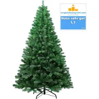 TK Gruppe Weihnachtsbaum grün künstlich 180 cm - täuschend echt & naturgetreuer Premium Tannenbaum - Nordmanntanne - mit Ständer (Premium)