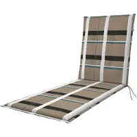 Doppler Liegenauflage Living 195x60x6 cm, braun schwarz weiss gestreift