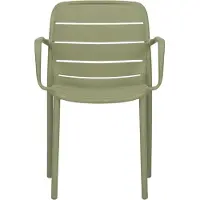 Ebuy24 Silja Gartenstuhl mit Armlehnen stapelbar grün.