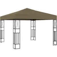 Syfax Pavillon 3x3 m Taupe Stoff