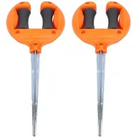 Gistuch 2PCS Gartenschlauchführung ABS Spike Roller Support Stake Holder zum Schutz von Gartenrasenpflanzen