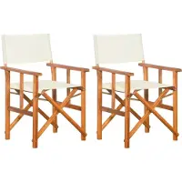 vidaXL Möbel Regiestühle 2 Stk. Massivholz Akazie - Gartenstühle 45946