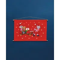 Mango Permin Adventskalender "Maus auf Schlittschuhen", 46x30 cm