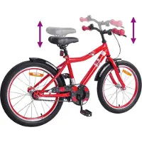vidaXL Kinderfahrrad 18 Zoll für 5-7 Jahre alt Rot