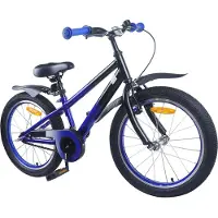 vidaXL Kinderfahrrad 18 Zoll für 5-7 Jahre alt Blau Schwarz