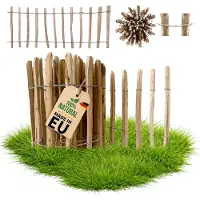 Pemicont Floranica Staketenzaun Haselnuss 5 m x 60 cm Rollzaun Beetzaun Lattenabstand 4-6 cm - handgespalten, unbehandelt