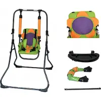 Skyline 4-in-1-Set Babyschaukel + Stuhl, Tablett, Stabilisierungsstange Flower