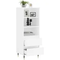 vidaXL Highboard Weiß 40x36x110 cm Holzwerkstoff