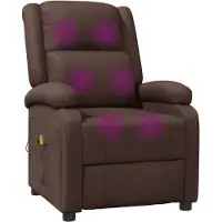 vidaXL Massagesessel Braun Kunstleder