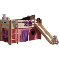 Vipack Spielbett mit Rutsche Pino Kiefer massiv 90 x 200 cm