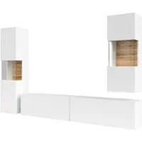 Meublorama DL-HA-AVA-249NLM05-07-40*3C/70KG, 3 Tür(en), Weiß, Mitteldichte Faserplatte (MDF), 350 mm, 2200 mm, 1400 mm