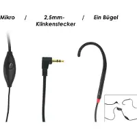 Geemarc Telecom Geemarc CLHOOK1 - Induktionsohrbügel mit Mikrofon 2,5mm