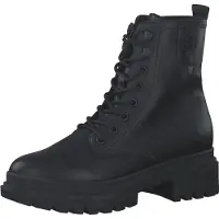 s.Oliver Damen Stiefelette Combat Boot Plateau Profilsohle 5-25214-41, Größe:40 EU, Farbe:Schwarz