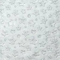 Home Fashion , Embossed Stars silver geprägt, Lunch-Servietten 33 cm x 33 cm, im Viertelfalz, 16 Stück pro Pack, 12 Pack pro Karton