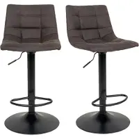 House Nordic Barhocker - 2er Set - Max. 120 kg - 43 x 43 x 108 cm - Dunkelgrau